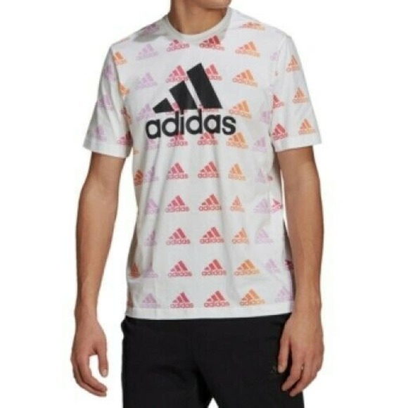 adidas Other - Adidas Mens Small Essentials All Over Print Gradient Logo T Shirt